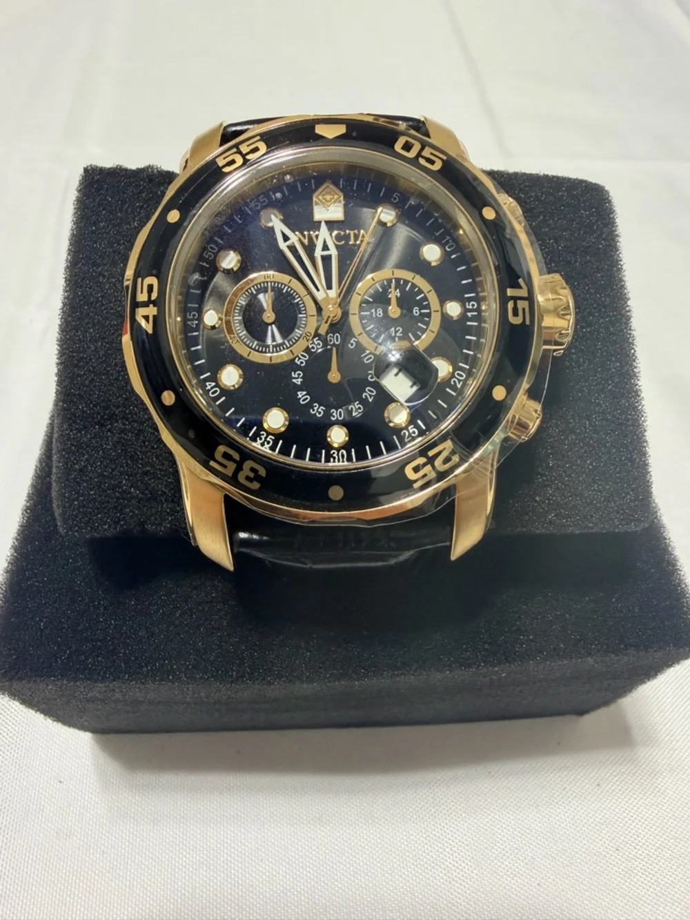 Invicta Men’s Gold and Black Chronograph Sport Watch